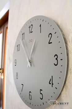 Zegar na ścianę do salonu duży 50 cm Szary HC39.3. Nowoczesny zegar na ścianę HC39.3  (1).JPG