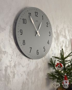 Zegar na ścianę do salonu duży 50 cm Szary HC39.3. Nowoczesny zegar na ścianę HC39.3  (4).JPG