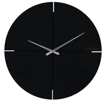 Zegar na ścianę do salonu duży czarny 60 cm HC40.1. Zegar na ścianę do salonu. Zegar o prostym, okrągłym kształcie z zachowaniem nowoczesnego wyglądu..jpg