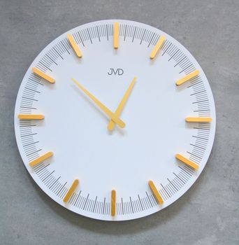 Zegar ścienny JVD biały nowoczesny design HC401.1. Białe dodatki do domu. Duży zegary do nowoczesnych wnętrz (2).JPG