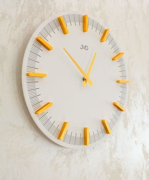 Zegar ścienny JVD biały nowoczesny design HC401.1. Białe dodatki do domu. Duży zegary do nowoczesnych wnętrz (7).JPG