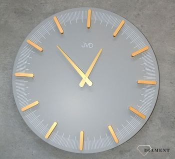 Zegar ścienny JVD szary nowoczesny design HC401.2. Szare dodatki do mieszkania. Zegar do nowoczesnych wnętrz w szarym kolorze, (3).JPG