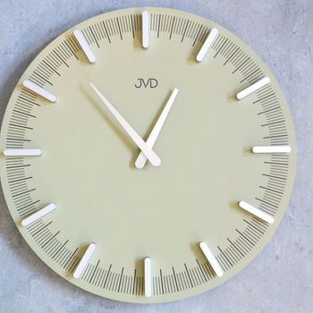 Zegar ścienny JVD oliwkowy nowoczesny design HC401.3. Oliwkowe dodatki do mieszkania. Zegar oliwkowy do nowoczesnych wnętrz (5).JPG