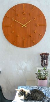 Duży zegar ścienny duży drewniany 70 cm HC701.1 imitacja drewna. Duży zegar ścienny nowoczesny (1).JPG