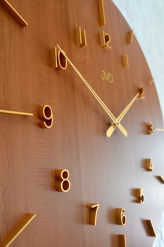 Duży zegar ścienny duży drewniany 70 cm HC701.1 imitacja drewna. Duży zegar ścienny nowoczesny (6).JPG