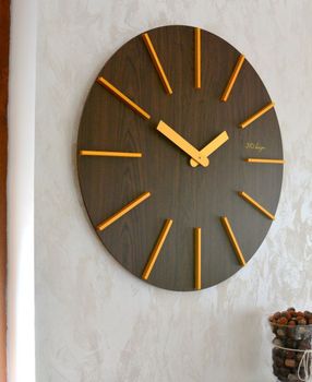 Zegar ścienny duży drewniany 70 cm HC702.1 ciemny brąz. Zegar ścienny nowoczesny. Duży zegar ścienny nowoczesny.  (7).JPG