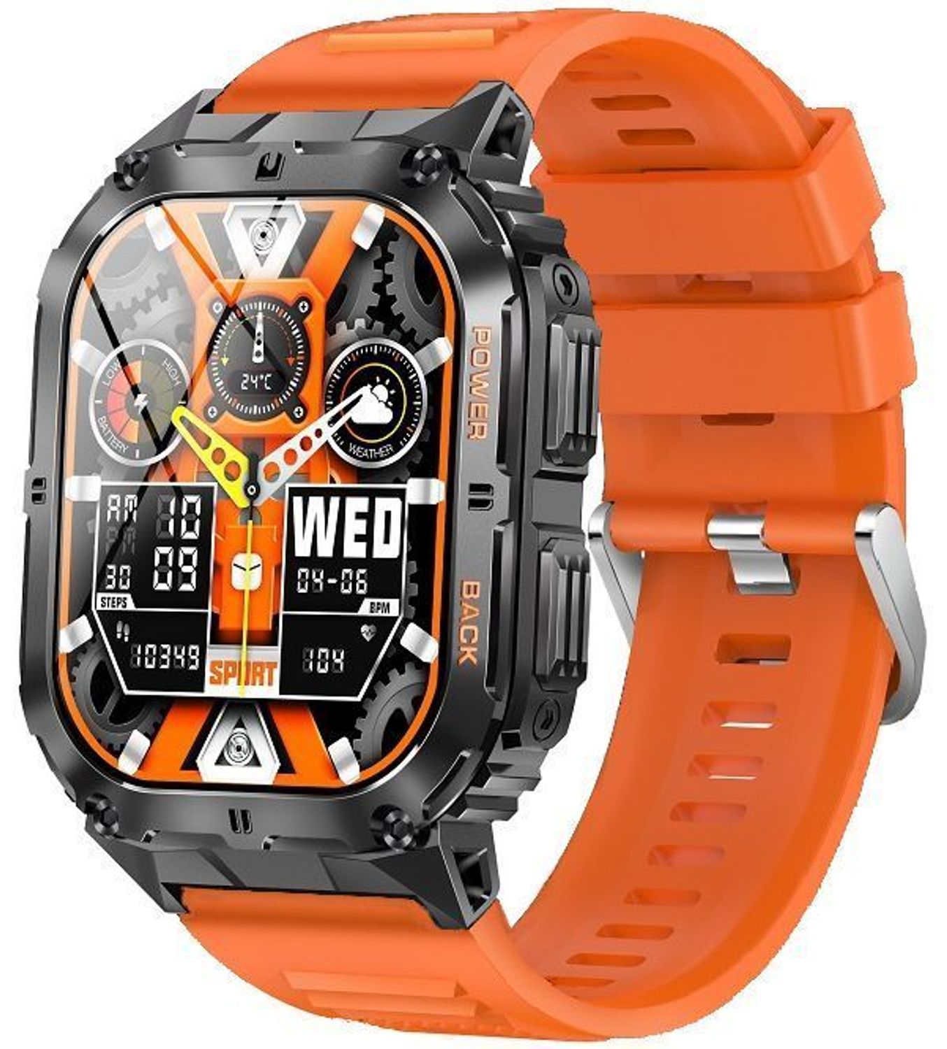 Smartwatch HC97 z ekranem AMOLED 1,96, pomiarem ciśnienia, pulsu, snu, SpO₂, kompasem, 20+ trybami sportowymi, IP68 i aplikacją FitCloudPro. Idealny dla aktywnych!1.jpg