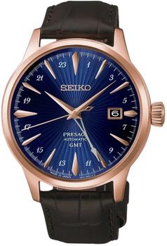 Zegarek męski Seiko Presage Cocktail Time GMT HCB005J1 automatyczny na skórzanym pasku.jpg
