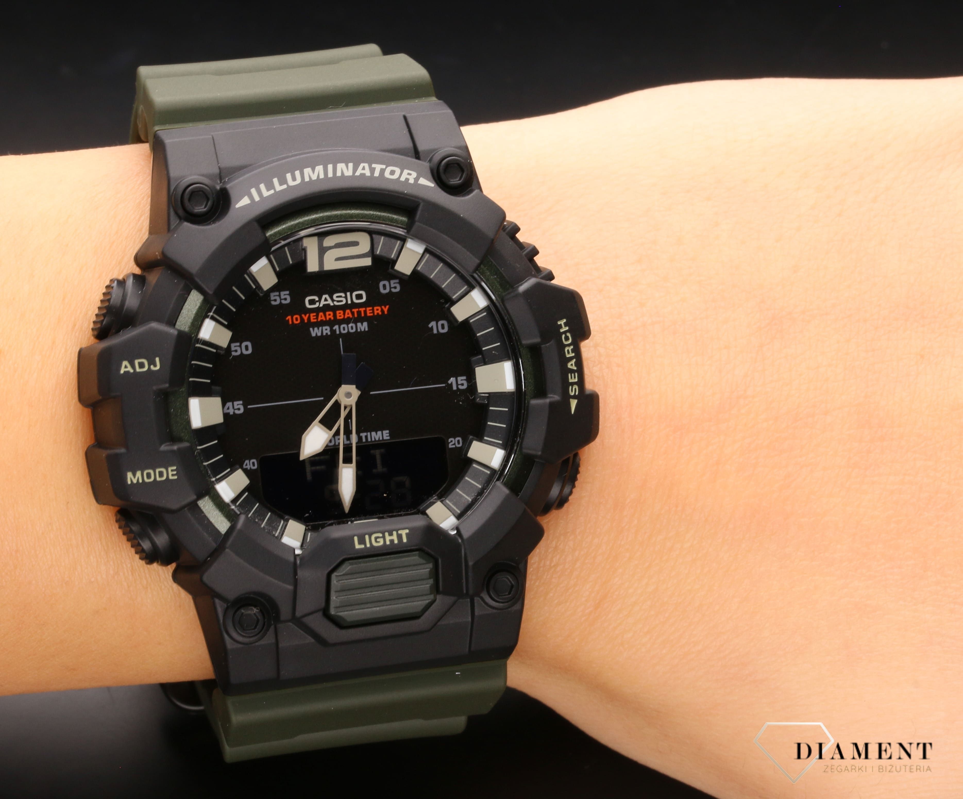 Męski zegarek analogowo-cyfrowy CASIO HDC-700-3AVEF.jpg