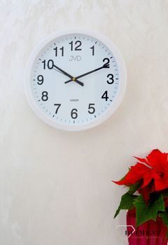 Zegar na ścianę do pokoju biały JVD ✓Zegary ścienne białe ✓Zegar ścienny do salonu do zegary do biura  (2).JPG