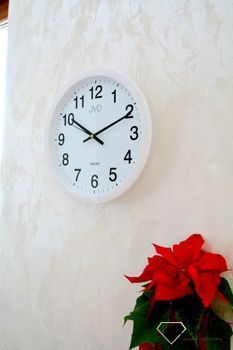 Zegar na ścianę do pokoju biały JVD ✓Zegary ścienne białe ✓Zegar ścienny do salonu do zegary do biura  (4).JPG