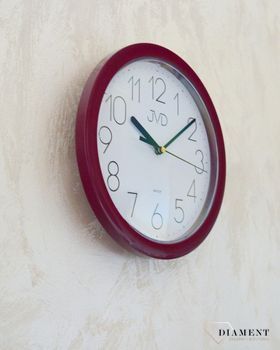 Zegar na ścianę fioletowy 25 cm JVD HP612.10 ✓Zegary ścienne✓ Zegar ścienny ✓Nowoczesne zegary (5).JPG