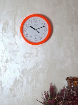 Zegar na ścianę pomarańczowy 25 cm  ✓Zegary ścienne w kolorze pomarańczowym✓ Zegar ścienny ✓Nowoczesne zegary (1).JPG