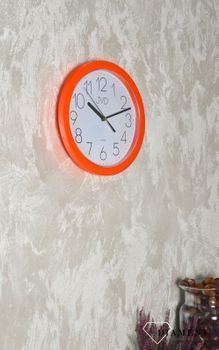 Zegar na ścianę pomarańczowy 25 cm  ✓Zegary ścienne w kolorze pomarańczowym✓ Zegar ścienny ✓Nowoczesne zegary (3).JPG