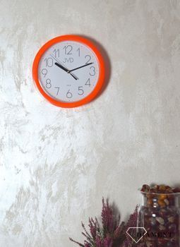 Zegar na ścianę pomarańczowy 25 cm  ✓Zegary ścienne w kolorze pomarańczowym✓ Zegar ścienny ✓Nowoczesne zegary (4).JPG