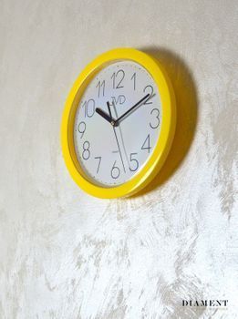 Zegar na ścianę żółty 25 cm✓ Zegar w kolorze żółtym  ✓Zegary ścienne✓ Zegar ścienny ✓Nowoczesne zegary (3).JPG