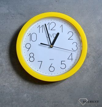 Zegar ścienny żółty 25 cm JVD HP612.12 ✓ Zegar w kolorze żółtym  ✓Zegary ścienne✓ Zegar ścienny ✓Nowoczesne zegary (1).JPG