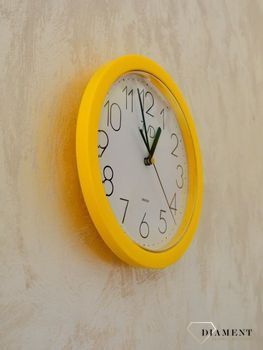 Zegar ścienny żółty 25 cm JVD HP612.12 ✓ Zegar w kolorze żółtym  ✓Zegary ścienne✓ Zegar ścienny ✓Nowoczesne zegary (3).JPG