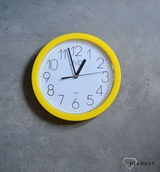 Zegar ścienny żółty 25 cm JVD HP612.12 ✓ Zegar w kolorze żółtym  ✓Zegary ścienne✓ Zegar ścienny ✓Nowoczesne zegary (4).JPG