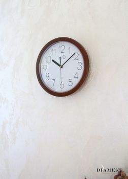 Zegar na ścianę do pokoju brązowy✓Zegary ścienne brązowe ✓Zegar ścienny koloru brązowego ✓Nowoczesne zegary (3).JPG