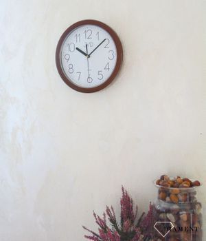 Zegar na ścianę do pokoju brązowy✓Zegary ścienne brązowe ✓Zegar ścienny koloru brązowego ✓Nowoczesne zegary (6).JPG