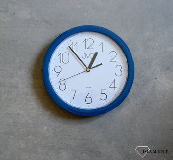Zegar na ścianę niebieski 25 cm Jvd HP612.17 ✓Zegary ścienne✓ Zegar ścienny ✓Nowoczesne zegary (1).JPG