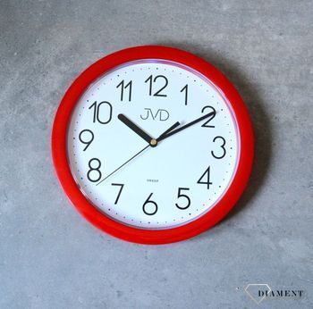 Zegar na ścianę czerwony 25 cm  ✓ Zegar na ścianę czerwony✓ Zegar ścienny w kolorze czerwonym ✓Zegary ścienne✓ Zegar ścienny  (5).JPG