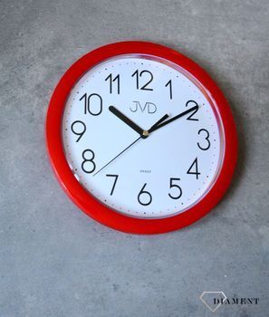 Zegar na ścianę czerwony 25 cm  ✓ Zegar na ścianę czerwony✓ Zegar ścienny w kolorze czerwonym ✓Zegary ścienne✓ Zegar ścienny  (6).JPG