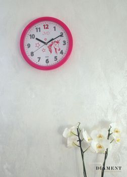 Zegar ścienny dla dziewczynki 'Różowy Jednorożec' HP612.D7 to śliczny zegar, który dzięki swoim cukierkowym barwom sprawi radość małej dziewczynce (3).JPG