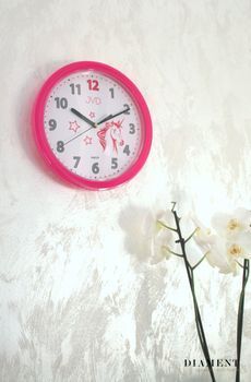Zegar ścienny dla dziewczynki 'Różowy Jednorożec' HP612.D7 to śliczny zegar, który dzięki swoim cukierkowym barwom sprawi radość małej dziewczynce (5).JPG