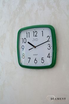 Zegar na ścianę do pokoju zielony ✓Zegary ścienne kwadratowe, zielona rama ✓Zegar ścienny ✓Nowoczesne zegary (4).JPG