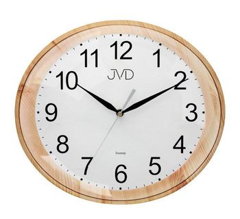 Zegar ścienny owalny w kolorze drewna JVD HP664.12.jpg