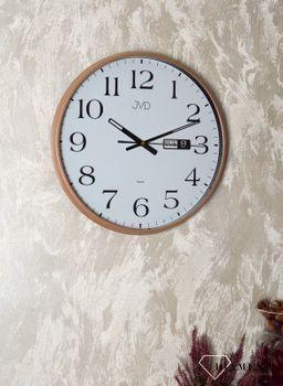 Cichy zegar z datownikiem, Zegar ścienny różowe złoto, czytelny z datownikiem HP671.5  ✓ zegary ścienne w sklepie z zegarami Zegarki-Diament.pl  (2).JPG