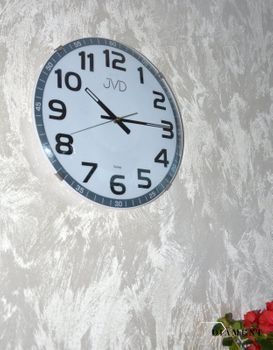 Zegar ścienny JVD z podświetleniem tarczy na pilot HPC11A. Zegar ścienny JVD w kolorze białym. Zegar ścienny (7).JPG