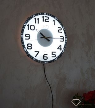 Zegar ścienny JVD z podświetleniem tarczy na pilot HPC11A. Zegar ścienny JVD w kolorze białym. Zegar ścienny (9).JPG