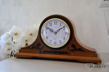 Drewniany zegar kominkowy (1).JPG