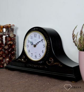 Zegar kominkowy drewniany w kolorze wenge HS11.2  z czytelnym cyferblatem to piękny dodatek do Twojego wnętrza. Idealny pomysł na prezent na rocznicę Ślubu- będzie to pamiątką na lata (3).JPG