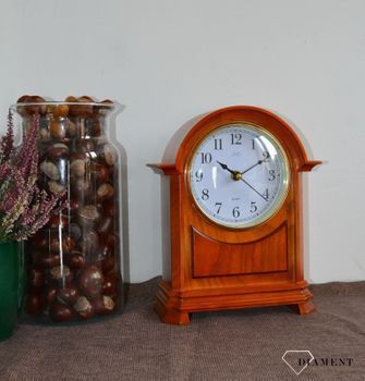 Zegar kominkowy drewniany JVD HS12.3 to zegar kominkowy wykonany z drewna w kolorze olchy. Piękny zegar do stylowego wnętrza (3).JPG