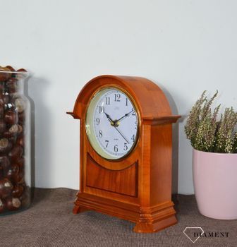 Zegar kominkowy drewniany JVD HS12.3 to zegar kominkowy wykonany z drewna w kolorze olchy. Piękny zegar do stylowego wnętrza (5).JPG