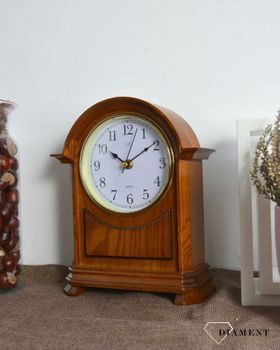 Zegar kominkowy drewniany JVD HS12.3 to zegar kominkowy wykonany z drewna w kolorze jasnego orzecha. Piękny zegar do stylowego wnętrza (3).JPG