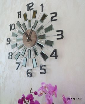 Zegar ścienny duży nowoczesny z kryształkami 49 cm JVD HT100.4 ✓Zegary ścienne DUŻY ✓ZEGAR ŚCIENNY 3D✓ Nowoczesny zegar (6).JPG