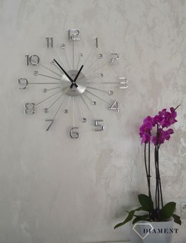 Zegar ścienny nowoczesny srebrny 49 cm JVD HT109.1 to zegar na ścianę z krysztłkami ✓Zegary ścienne DUŻY ✓ZEGAR ŚCIENNY 3D✓ Nowoczesny zegar ✓Zegar na ścianę  (2).JPG