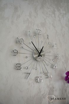Zegar ścienny nowoczesny srebrny 49 cm JVD HT109.1 to zegar na ścianę z krysztłkami ✓Zegary ścienne DUŻY ✓ZEGAR ŚCIENNY 3D✓ Nowoczesny zegar ✓Zegar na ścianę  (5).JPG