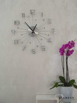 Zegar ścienny nowoczesny srebrny 49 cm JVD HT109.1 to zegar na ścianę z krysztłkami ✓Zegary ścienne DUŻY ✓ZEGAR ŚCIENNY 3D✓ Nowoczesny zegar ✓Zegar na ścianę  (7).JPG