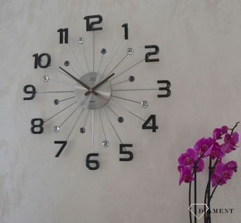 Zegar ścienny nowoczesny szary 49 cm JVD HT109.3 ✓Zegary ścienne DUŻY ✓ZEGAR ŚCIENNY 3D✓ Nowoczesny zegar ✓Zegar na ścianę ✓ Zegary i budziki w sklepie (3).JPG