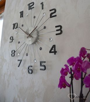 Zegar ścienny nowoczesny szary 49 cm JVD HT109.3 ✓Zegary ścienne DUŻY ✓ZEGAR ŚCIENNY 3D✓ Nowoczesny zegar ✓Zegar na ścianę ✓ Zegary i budziki w sklepie (7).JPG