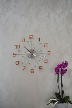Zegar ścienny nowoczesny z cyframi 'Różowe złoto' 49 cm JVD HT109.4✓Zegary ścienne DUŻY ✓ZEGAR ŚCIENNY 3D✓ Nowoczesny zegar ✓Zegar na ścianę  (11).JPG