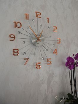 Zegar ścienny nowoczesny z cyframi 'Różowe złoto' 49 cm JVD HT109.4✓Zegary ścienne DUŻY ✓ZEGAR ŚCIENNY 3D✓ Nowoczesny zegar ✓Zegar na ścianę  (3).JPG