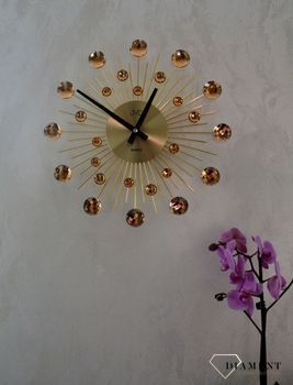 Zegar ścienny nowoczesny złoty 35 cm JVD HT111.2 ✓Zegary ścienne DUŻY ✓ZEGAR ŚCIENNY 3D✓ Nowoczesny zegar ✓Zegar na ścianę (3).JPG
