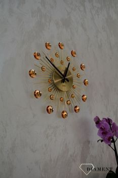 Zegar ścienny nowoczesny złoty 35 cm JVD HT111.2 ✓Zegary ścienne DUŻY ✓ZEGAR ŚCIENNY 3D✓ Nowoczesny zegar ✓Zegar na ścianę (5).JPG